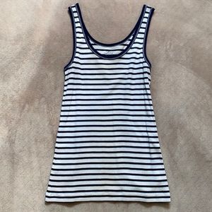 Levi’s blue and white striped tank, size M